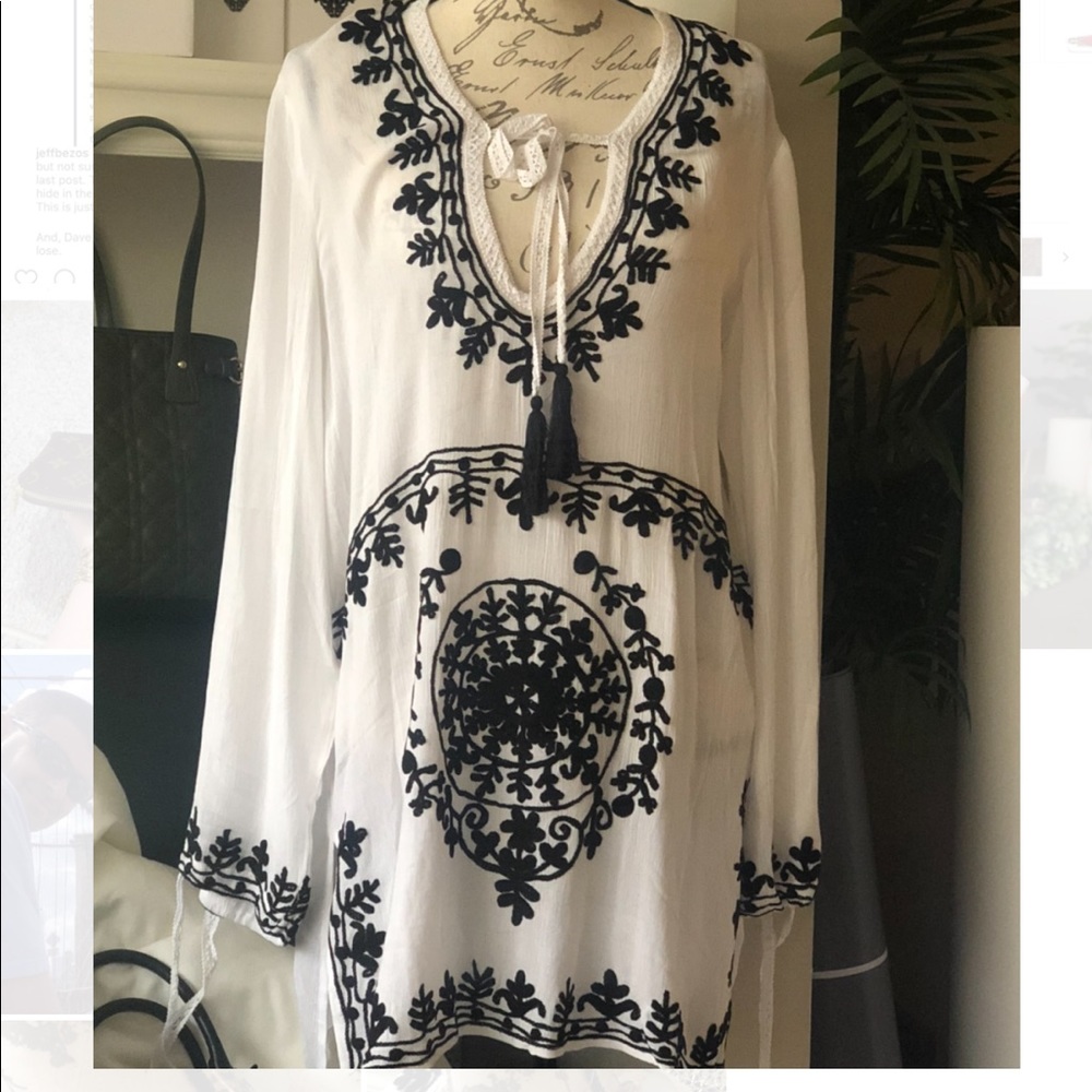Rise and Bloom tunic beach swim cover up dress